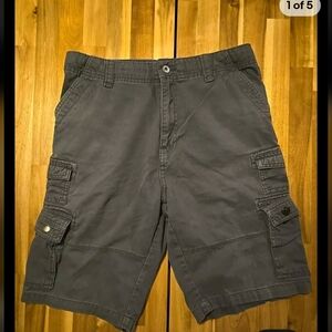 Iron Co. Mens Gray Cargo Shorts Size 32